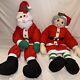 Vtg Lillian Vernon Santa & Mrs Claus Christmas Life Size Plush Figures 5ft Euc