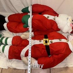 Vtg Lillian Vernon Santa & Mrs Claus Christmas Life Size Plush Figures 5ft EUC