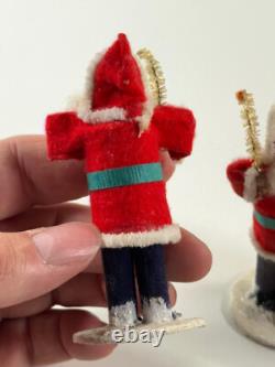 Vtg Lot (X3) Japan Santa Claus Christmas Figures NICE