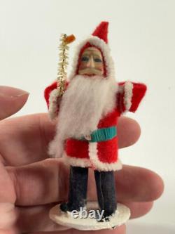 Vtg Lot (X3) Japan Santa Claus Christmas Figures NICE