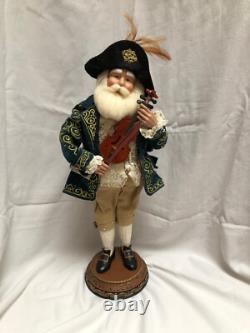 Vtg Neiman Marcus Collectors Christmas Standing Violinist Santa Claus Figure