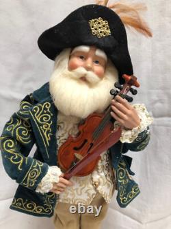 Vtg Neiman Marcus Collectors Christmas Standing Violinist Santa Claus Figure