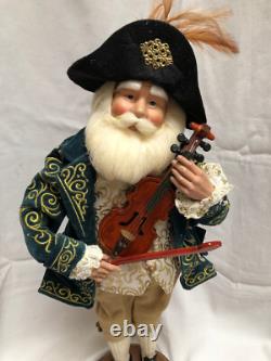 Vtg Neiman Marcus Collectors Christmas Standing Violinist Santa Claus Figure