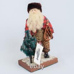Vtg Pinecone Santa Claus Figurine Made by FRIEDA BECKHUSEN Old Father Christmas