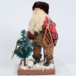 Vtg Pinecone Santa Claus Figurine Made by FRIEDA BECKHUSEN Old Father Christmas