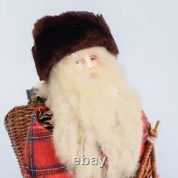 Vtg Pinecone Santa Claus Figurine Made by FRIEDA BECKHUSEN Old Father Christmas