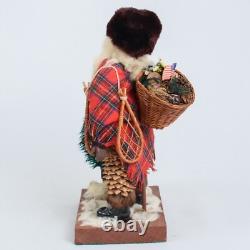 Vtg Pinecone Santa Claus Figurine Made by FRIEDA BECKHUSEN Old Father Christmas