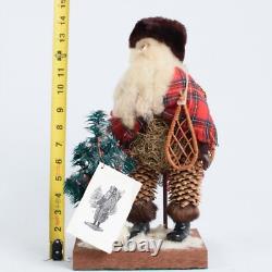 Vtg Pinecone Santa Claus Figurine Made by FRIEDA BECKHUSEN Old Father Christmas