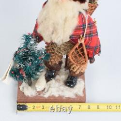 Vtg Pinecone Santa Claus Figurine Made by FRIEDA BECKHUSEN Old Father Christmas