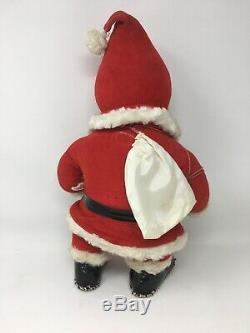 Vtg Rushton Star Creation Santa Claus Rubber Face with Sack Collar & Belt 1960's