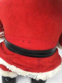Vtg Rushton Star Creation Santa Claus Rubber Face with Sack Collar & Belt 1960's