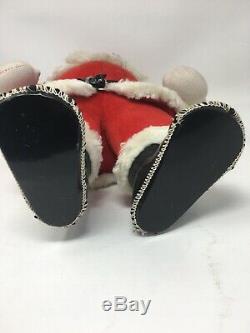 Vtg Rushton Star Creation Santa Claus Rubber Face with Sack Collar & Belt 1960's