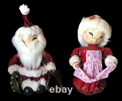Vtg Santa & Mrs Claus Paper Mache Molds Handmade HUGE Figures 20 Asian Display