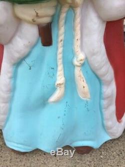 Vtg St. Nick Father Time 42 Santa Claus Christmas Blow Mold Light Empire