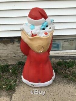 Vtg St. Nick Father Time 42 Santa Claus Christmas Blow Mold Light Empire