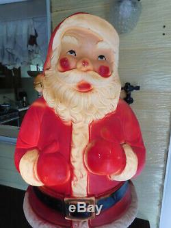 Vtg c1966 Beco 976 Lighted Motorized Rocking Santa Claus Blow Mold 40 Working