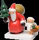 Wendt & Kuhn German Christmas Wooden Figurines Santa Claus With Tree And Angel