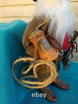 Western Rancher Cowboy SANTA Claus PORCELAIN TABLE DECOR 19.5 Tall