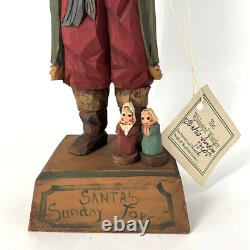 Whimsical Whittler 1998 Santa Claus Noah's Ark signed handcarved wood figurine