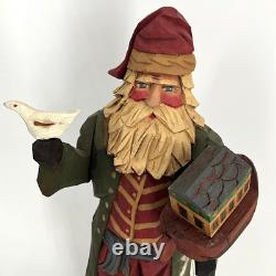 Whimsical Whittler 1998 Santa Claus Noah's Ark signed handcarved wood figurine