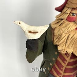 Whimsical Whittler 1998 Santa Claus Noah's Ark signed handcarved wood figurine