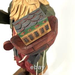 Whimsical Whittler 1998 Santa Claus Noah's Ark signed handcarved wood figurine