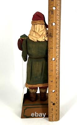Whimsical Whittler 1998 Santa Claus Noah's Ark signed handcarved wood figurine