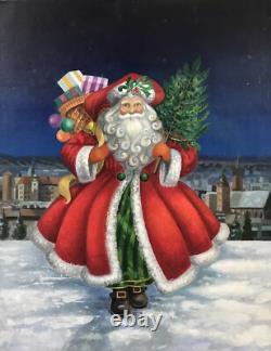Wilgan, Oil painting on canvas, Original painting, Santa Claus