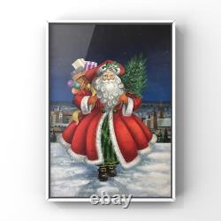 Wilgan, Oil painting on canvas, Original painting, Santa Claus