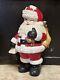 Winking Santa Claus Ceramic Greeter 18 Vintage Atlantic Mold Christmas Decor