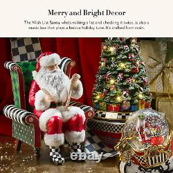 Wish List Santa Claus, Santa Statue Christmas Decoration for Home