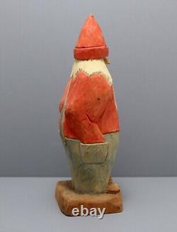 Wolf Creek Folk Art Woodsman Santa Claus. Prototype by Rick Sharp Signed 1982