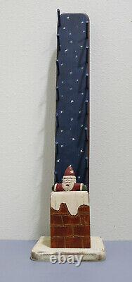 Wolf Creek Wooden Folk Art Clickity Clack Santa Claus Toy Stunning