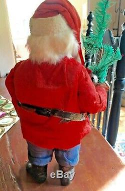 Wonderful 14 tall antique Santa Claus large dated 1919 German candy container