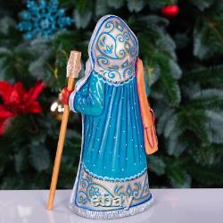 Wooden Carved Santa Claus Figurine 9, Hand Painted Christmas Home Decor indoor