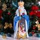 Wooden Carved Santa Claus Figurine, Nativity Scene Christmas Holiday Home Decor