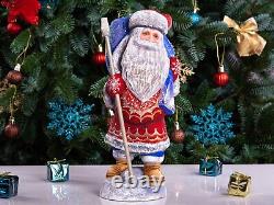 Wooden Carved Santa Claus figurine 11, Christmas Gift for Holiday Home Decor