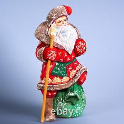 Wooden Carved Santa Claus figurine 9, Christmas Gift ideas for Home Decor