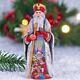 Wooden Carved Vintage Santa Claus Figurine 12.9, Christmas Holiday Home Decor