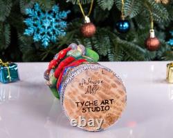 Wooden Hand Carved Santa Claus figurine 11, Vintage Christmas Home Decor