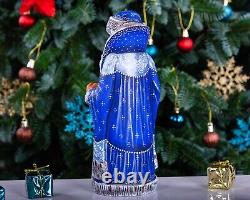 Wooden Santa Claus Figurine, handmade Christmas Holiday Home Decoration