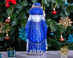 Wooden Santa Claus Figurine, handmade Christmas Holiday Home Decoration