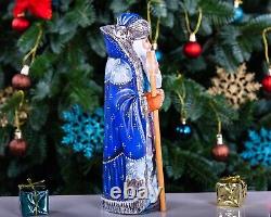 Wooden Santa Claus Figurine, handmade Christmas Holiday Home Decoration