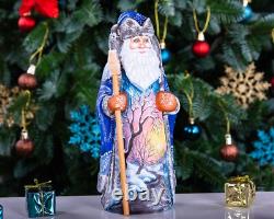 Wooden Santa Claus Figurine, handmade Christmas Holiday Home Decoration