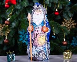 Wooden Santa Claus Figurine, handmade Christmas Holiday Home Decoration