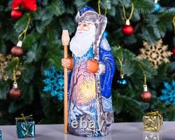 Wooden Santa Claus Figurine, handmade Christmas Holiday Home Decoration