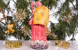 Wooden Santa Claus figurine 10, handmade Christmas Home Decoration