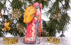 Wooden Santa Claus figurine 10, handmade Christmas Home Decoration