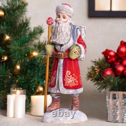 Wooden Santa Claus figurine 11, handmade Christmas Holiday Home Decor