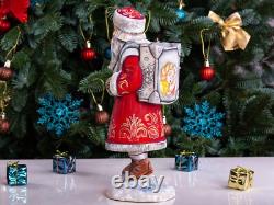 Wooden Santa Claus figurine 11, handmade Christmas Holiday Home Decor